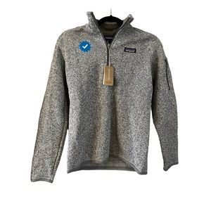 Patagonia Women's Better Sweater 1/4 Zip Fleece Birch White Size S NWT